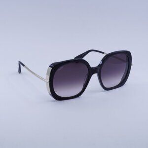 MaxMara MALIBU9 MM0079 01B Sunglasses Black Butterfly Frame, Smoke Lenses
